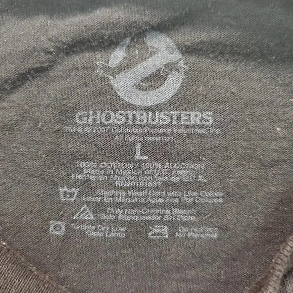 Ghostbusters T Shirt Mens Large Black Ghost Logo Movie Licensed Graphic Tee - Picture 3 of 9